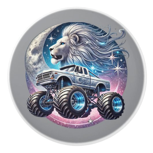 Coole Jungs Monstertruck Keramikknauf (Vorderseite)