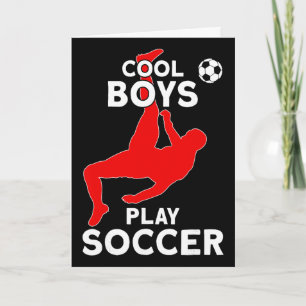 Coole Jungs spielen Fußball Karte