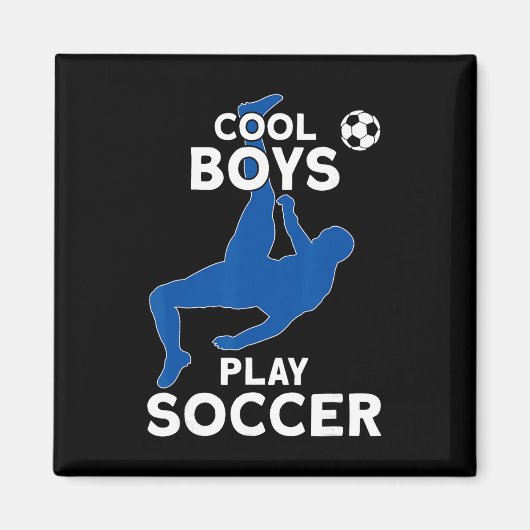 Coole Jungs spielen Fußball Magnet (Vorne)