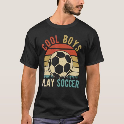 Coole Jungs spielen Fußball-Player Sport-Fußball-F T-Shirt (Vorderseite)
