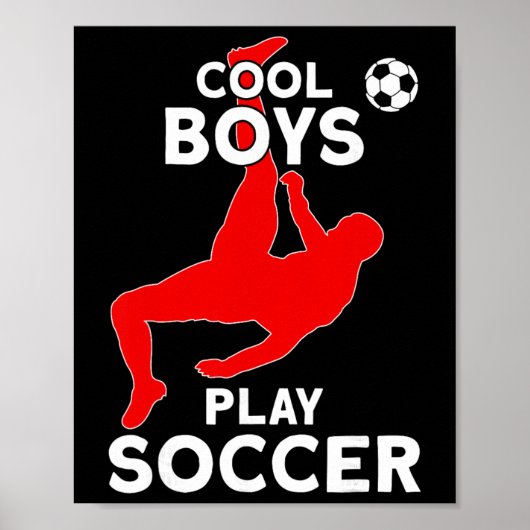 Coole Jungs spielen Fußball Poster (Vorne)