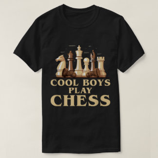 Coole Jungs spielen Schach-Design T-Shirt