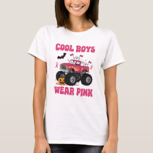 Coole Jungs tragen Pinkes Monster Truck T-Shirt