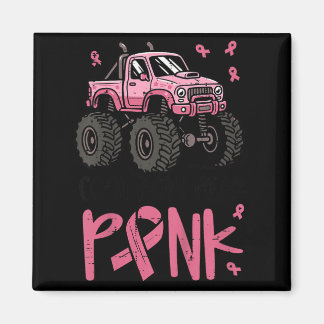 Coole Jungs tragen rosa Monster-Truck-Brust Magnet