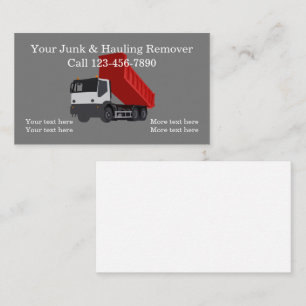 Coole Junk Hauling and Cleanup Business Card Visitenkarte
