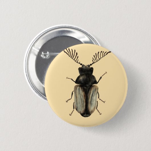 Coole Käfer-Insektenkunst Button (Vorne & Hinten)