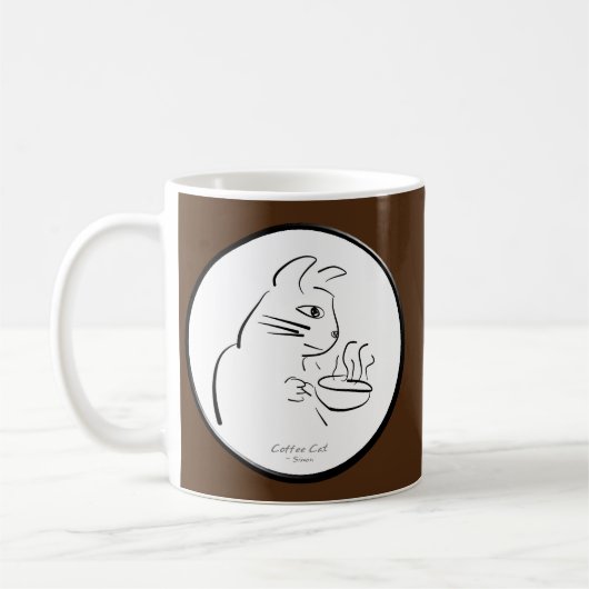 Coole Kaffee-Katzen-Tasse Kaffeetasse (Links)