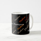 coole Kaffee-Tasse zum Personalisieren mit Namen Tasse (VorderseiteRechts)