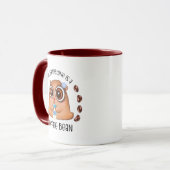 coole Kaffeebohne, Monogramm Birthstone hinzufügen Tasse (Vorderseite Links)