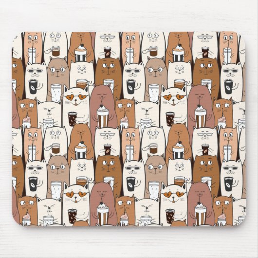 Coole Kaffeekatzen Mousepad (Vorne)