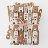 Coole Kaffeekatzen Packpapier Set 3 Geschenkpapier Set (Beispiel)