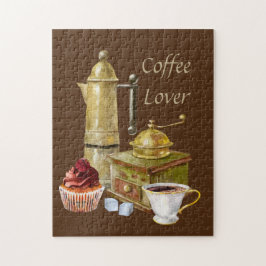 coole Kaffeeliebhaber ergänzen das Puzzle