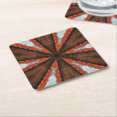 Coole Kaleidoskopansicht Rechteckiger Pappuntersetzer (angewinkelt)