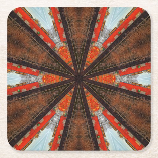 Coole Kaleidoskopansicht Rechteckiger Pappuntersetzer (Vorderseite)