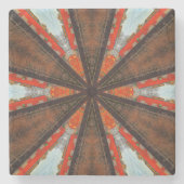 Coole Kaleidoskopansicht Steinuntersetzer (Vorderseite)