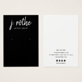 Coole Kalligrafie Schriftart Schwarzer Ohrring-Anz (Vorne & Hinten)