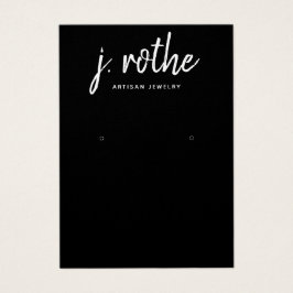 Coole Kalligrafie Schriftart Schwarzer Ohrring-Anz