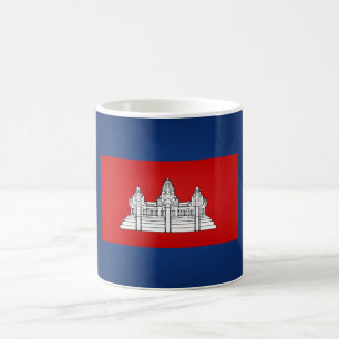 Coole kambodschanische Flagge Kaffeetasse