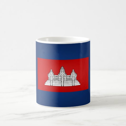Coole kambodschanische Flagge Kaffeetasse (Mittel)
