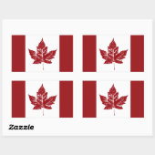 Coole Kanada Flaggenkleber Retro Canadian Souvenir Rechteckiger Aufkleber (Blatt)