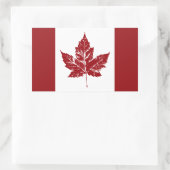 Coole Kanada Flaggenkleber Retro Canadian Souvenir Rechteckiger Aufkleber (Tasche)