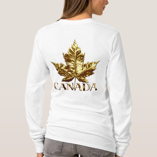 Coole Kanada Hoodie Women's Gold Canada Hoodie T-Shirt (Rückseite)