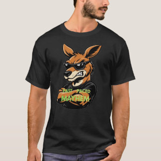 Coole Kangaroo-Schnellchaos-Schwarz-T-Shirt T-Shirt