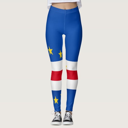 Coole kap-verdische Fahne Leggings (Vorderseite)