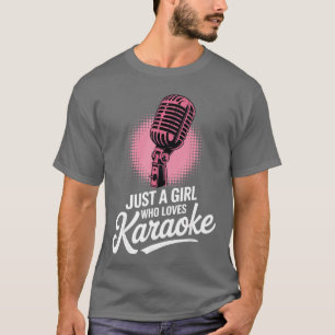 Coole Karaoke-Kunst für Frauen Mädchen Singende Mu T-Shirt