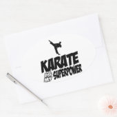 Coole KARATE-Designs Ovaler Aufkleber (Umschlag)