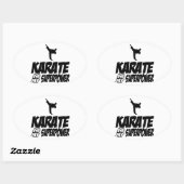 Coole KARATE-Designs Ovaler Aufkleber (Blatt)