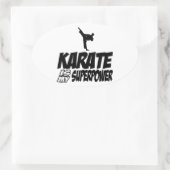 Coole KARATE-Designs Ovaler Aufkleber (Tasche)