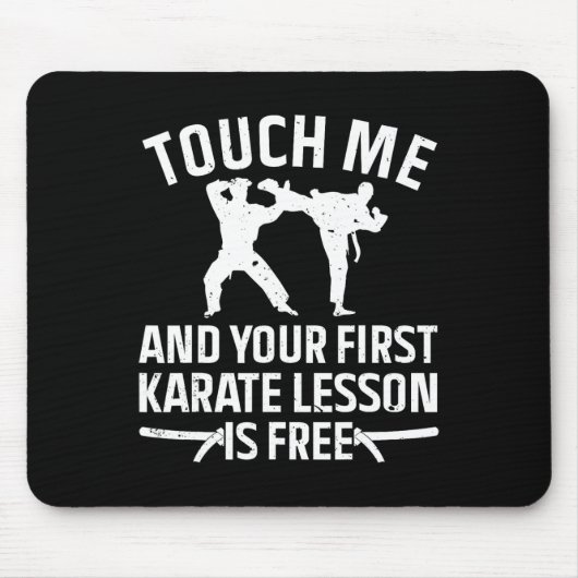 Coole Karate Kunst für Männer Frauen Karate Schwar Mousepad (Vorne)
