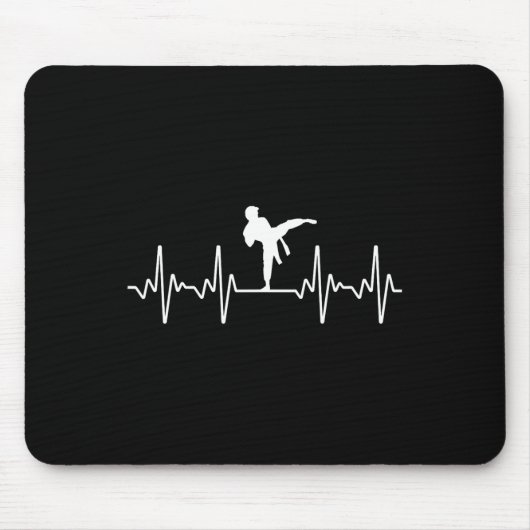 Coole Karate Kunst für Männer Frauen Kinder Schwar Mousepad (Vorne)