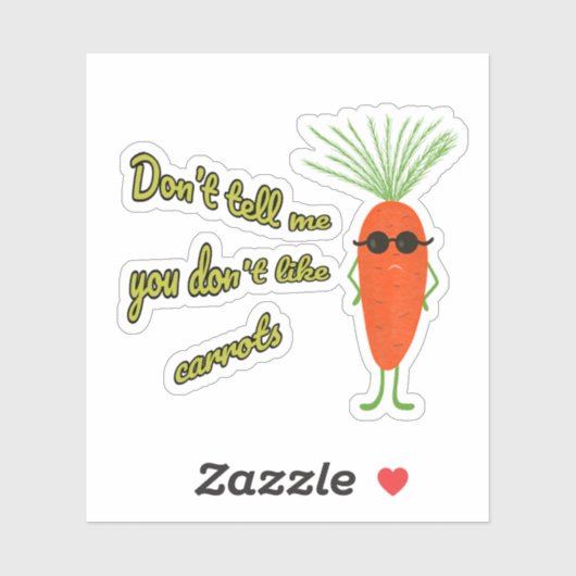 Coole Karotte Aufkleber (Blatt)