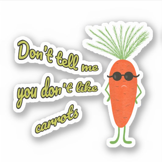 Coole Karotte Aufkleber (Vorderseite)