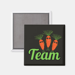 Coole Karotten-Bande Schwarz Magnet