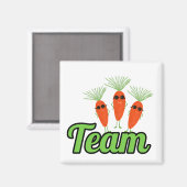 Coole Karotten-Crew Magnet (Vorderseite/Rückseite)