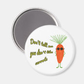 Coole Karotten-Truppe Weiß Magnet (Vorderseite/Rückseite)