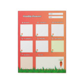 Coole Karotten und Blume Notizblock (Rotiert)