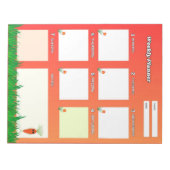 Coole Karotten und Blume Notizblock (Vorderseite)