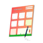 Coole Karotten und Blume Notizblock