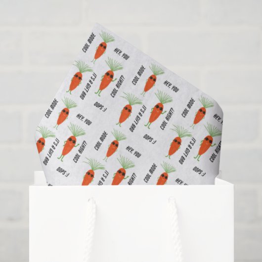 Coole Karottensammlung Seidenpapier (Geschenktüte)