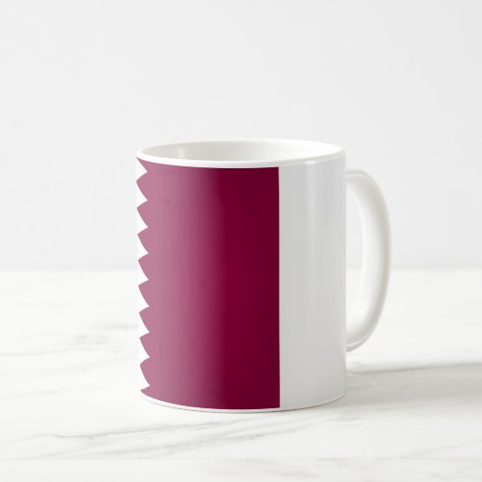 Coole Katar-Flagge Kaffeetasse (VorderseiteRechts)