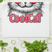 Coole Katze 1 Geschirrtuch (Gefaltet)