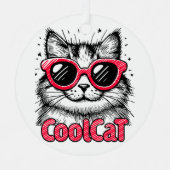 Coole Katze 1 Ornament Aus Metall (Vorderseite)