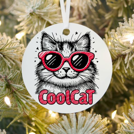 Coole Katze 1 Ornament Aus Metall (InSitu)