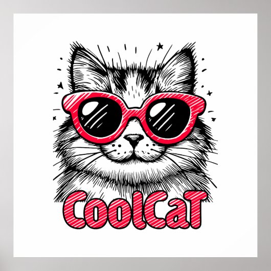 Coole Katze 1 Poster (Vorne)