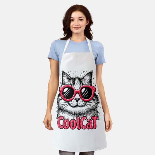 Coole Katze 1 Schürze (Getragen)