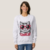Coole Katze 1 Sweatshirt (Vorne ganz)
